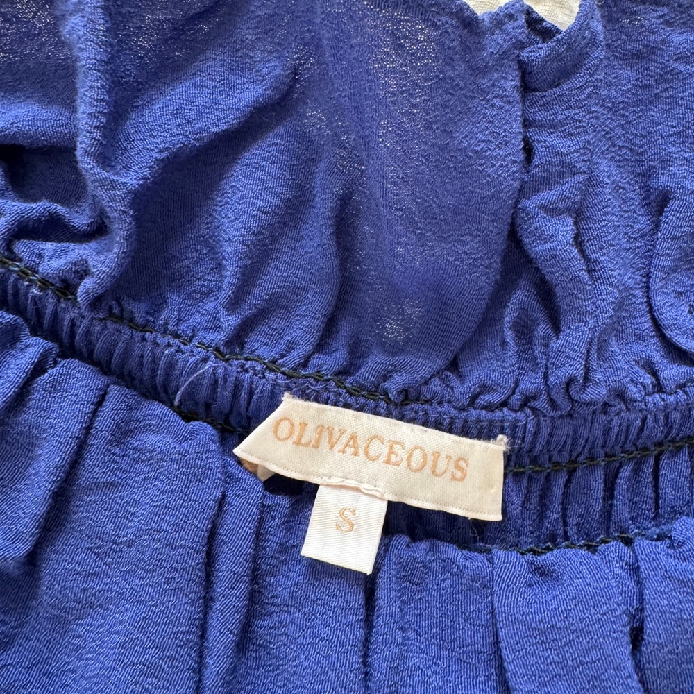 Blue Ruffled smocked Dress - Picture 2 of 3